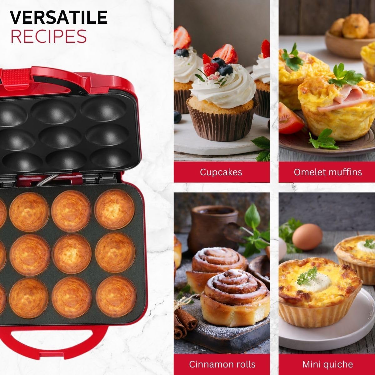 🧁 Schnelle Cupcakes Zuhause Backen – Holstein Cupcake Maker + GRATIS Rezeptbuch 📕 🎉